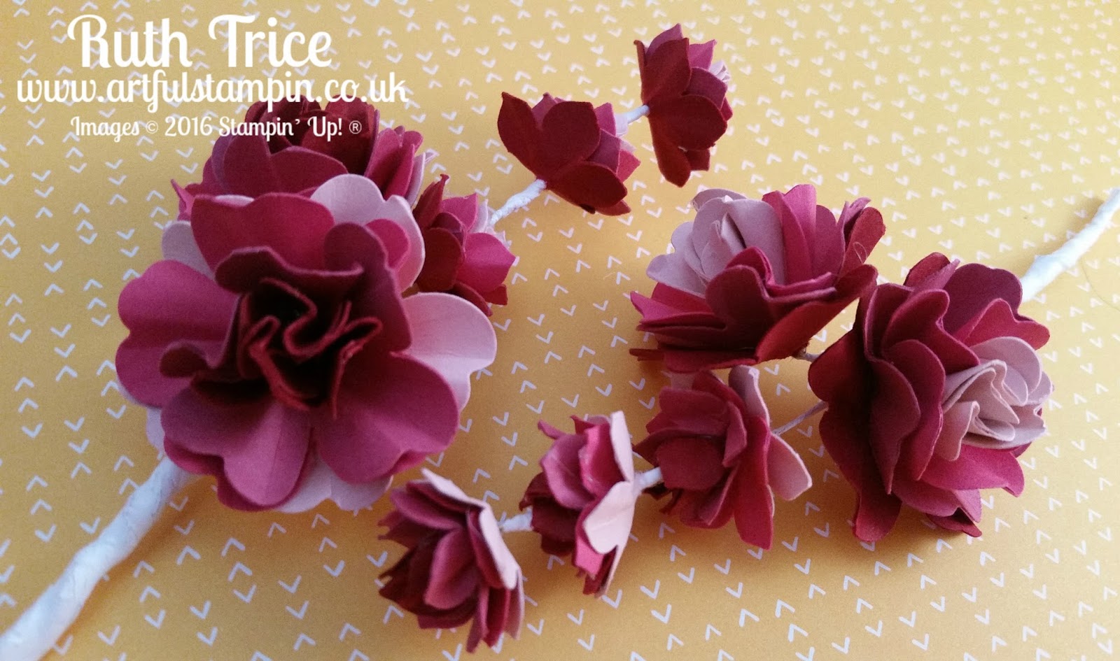 artful stampin uk independent stampin up demonstrator paper flower corsage