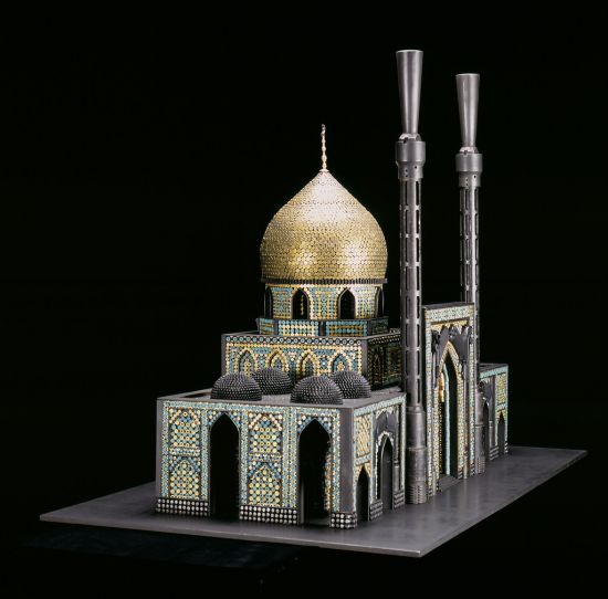 al farrow esculturas relicários templos religiosos símbolos armas munição Templo muçulmano