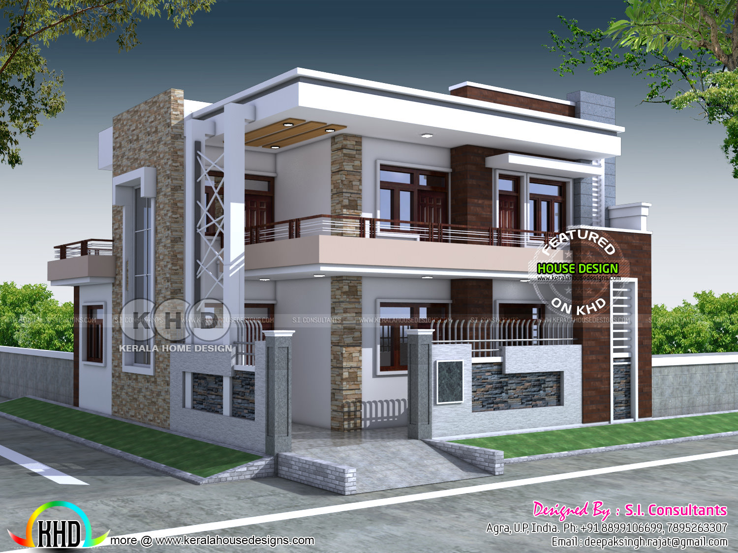 Kerala home  design  and floor plans 