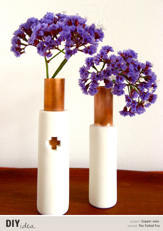 Diy copper vase tutorial by Nicole of The Felted Fox
