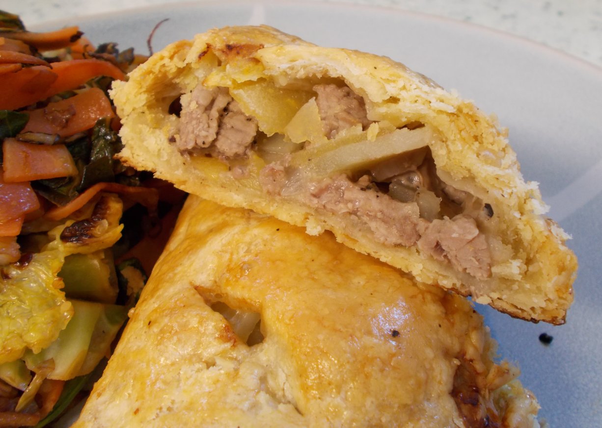 Jenny Eatwell's Rhubarb & Ginger Cornish Pasties this time with suet pastry