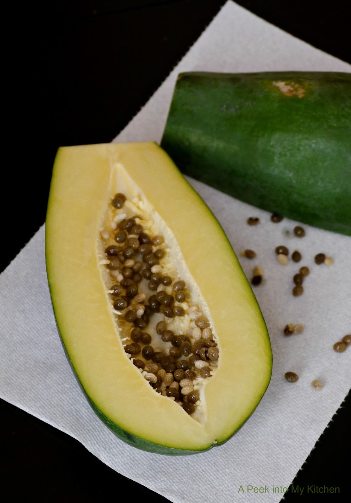 A Peek into My Kitchen Raw (Green) Papaya Dry Curry Day 71