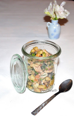 Verrine mit Flageolet Bohnen Salat Flageolet Bohnen Salat