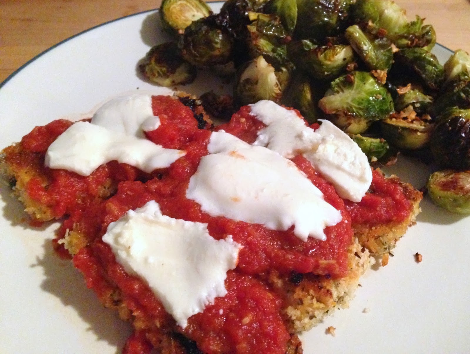 Food for the Week Breaded Tempeh with Spicy Tomato Sauce