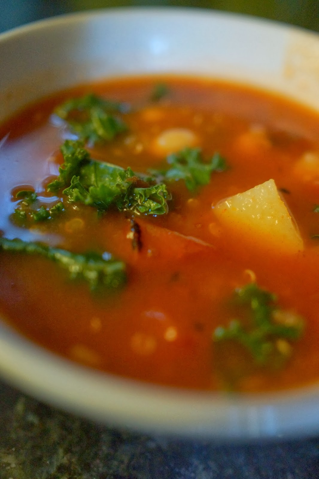 Lo, Ray, & Me Kale Quinoa Minestrone Soup