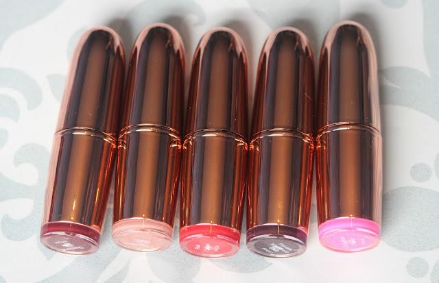 Photograph of the rose gold collection packaging