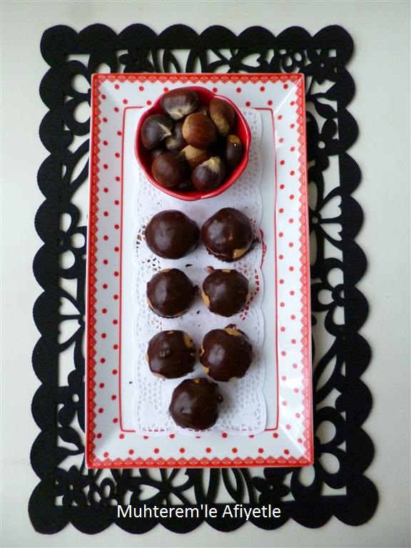 Muhterem�le Afiyetle ÇİKOLATA KAPLI KESTANELİ BONBON