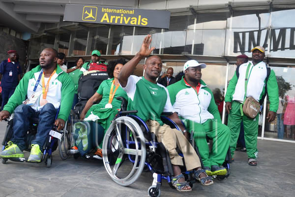 Photos: Team Nigeria athletes given heroes' welcome after Rio 2016 Paralympics Photos: Team Nigeria athletes given heroes' welcome after Rio 2016 Paralympics