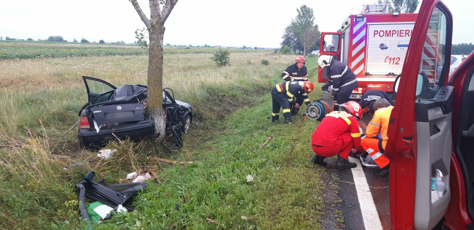 Accident mortal la Boroaia Accident mortal la Boroaia
