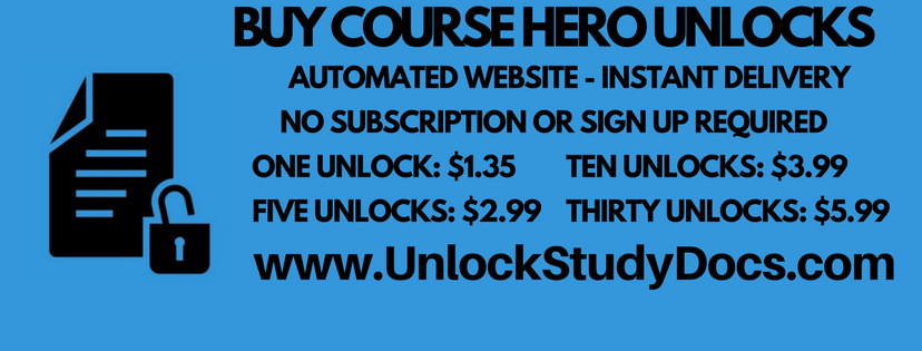 Course Hero Unlocks Course Hero Unlocks