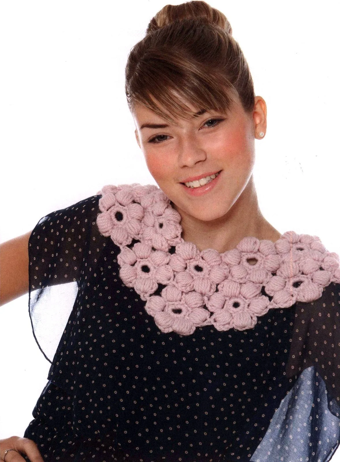 cuello crochet, complementos ganchillo, patrones tejidos mujer