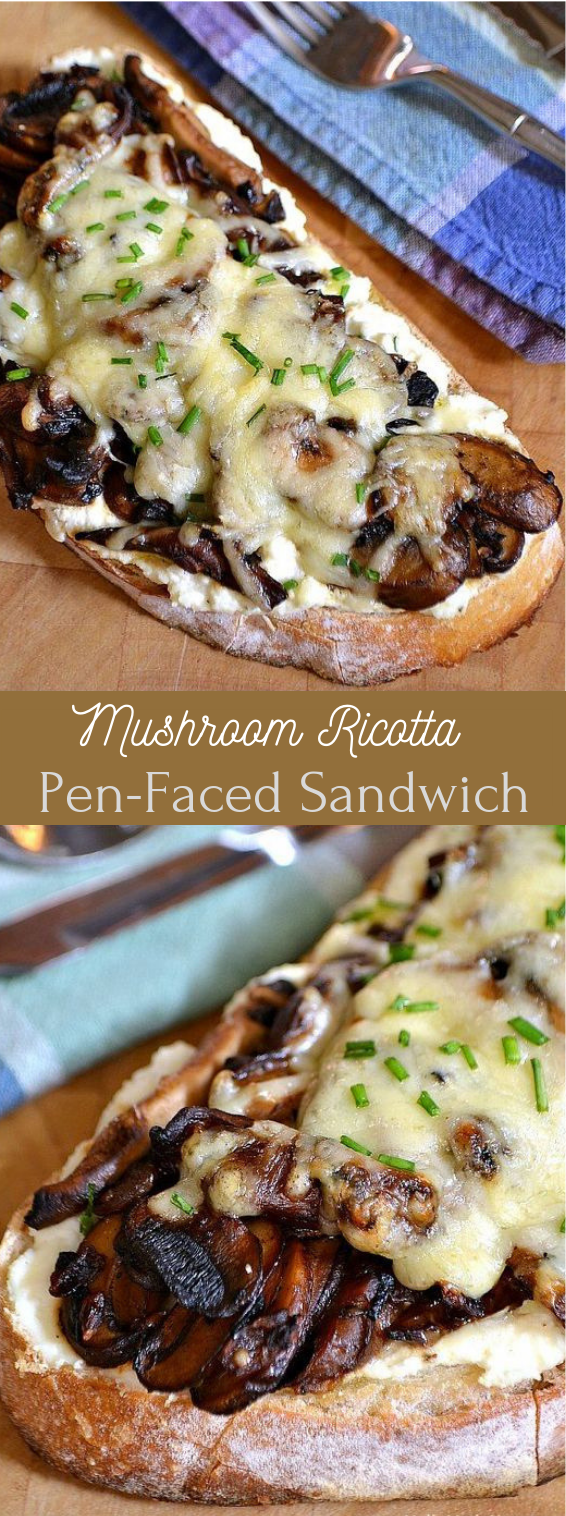 MUSHROOM RICOTTA OPENFACED SANDWICH mushroom vegetarian