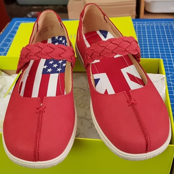 hotter ladies red shoes