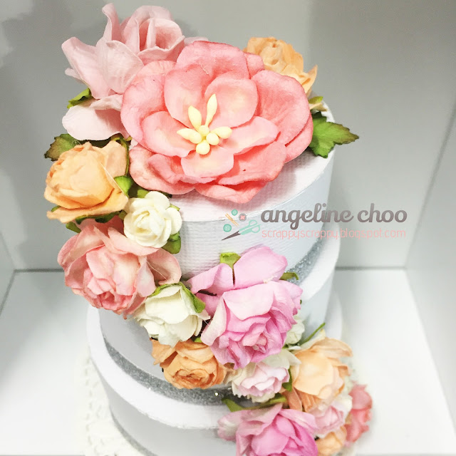 ScrappyScrappy: Paper Wedding Cake #scrappyscrappy #thecuttingcafe #svg #cutfile #diecut #wedding #weddingcake #flowers #papercraft #crafting #tiercake #paperflowers