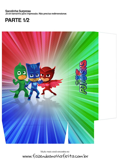 Super Héroes en Pijamas: Cajas para Imprimir Gratis. Cajas de Super Héroes en Pijamas para imprimir gratis.