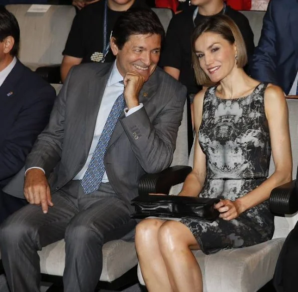 Queen Letizia of Spain attended the opening of the summer courses of the International School of Music of the Prince of Asturias Foundation at Conservatory of Music 'Eduardo Martínez Torner