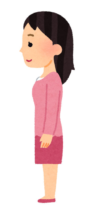 いろいろな角度から見た女性のイラスト かわいいフリー素材集 いらすとや