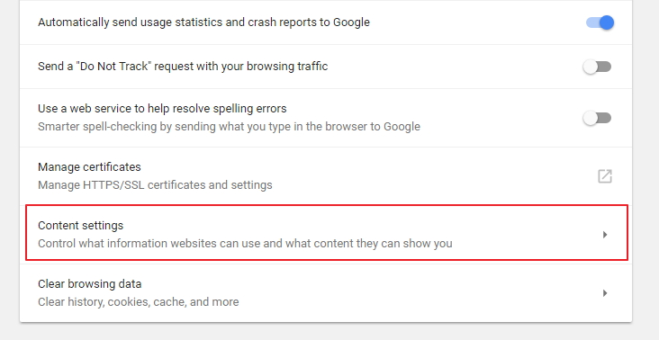 Setting content notifications
