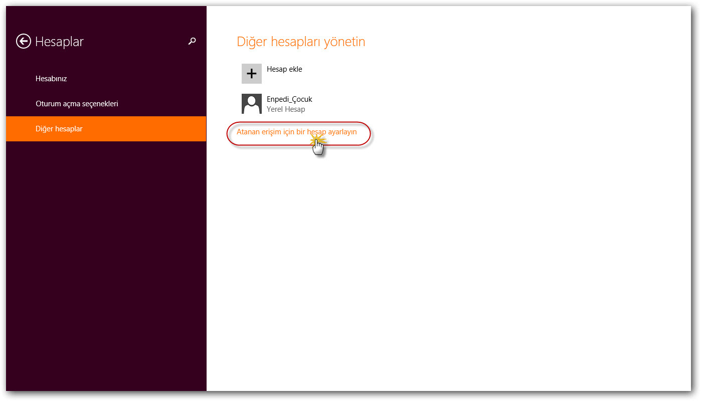 Windows 8 1 Cocuk Odasi Atanan Erisim Enpedi Windows 8