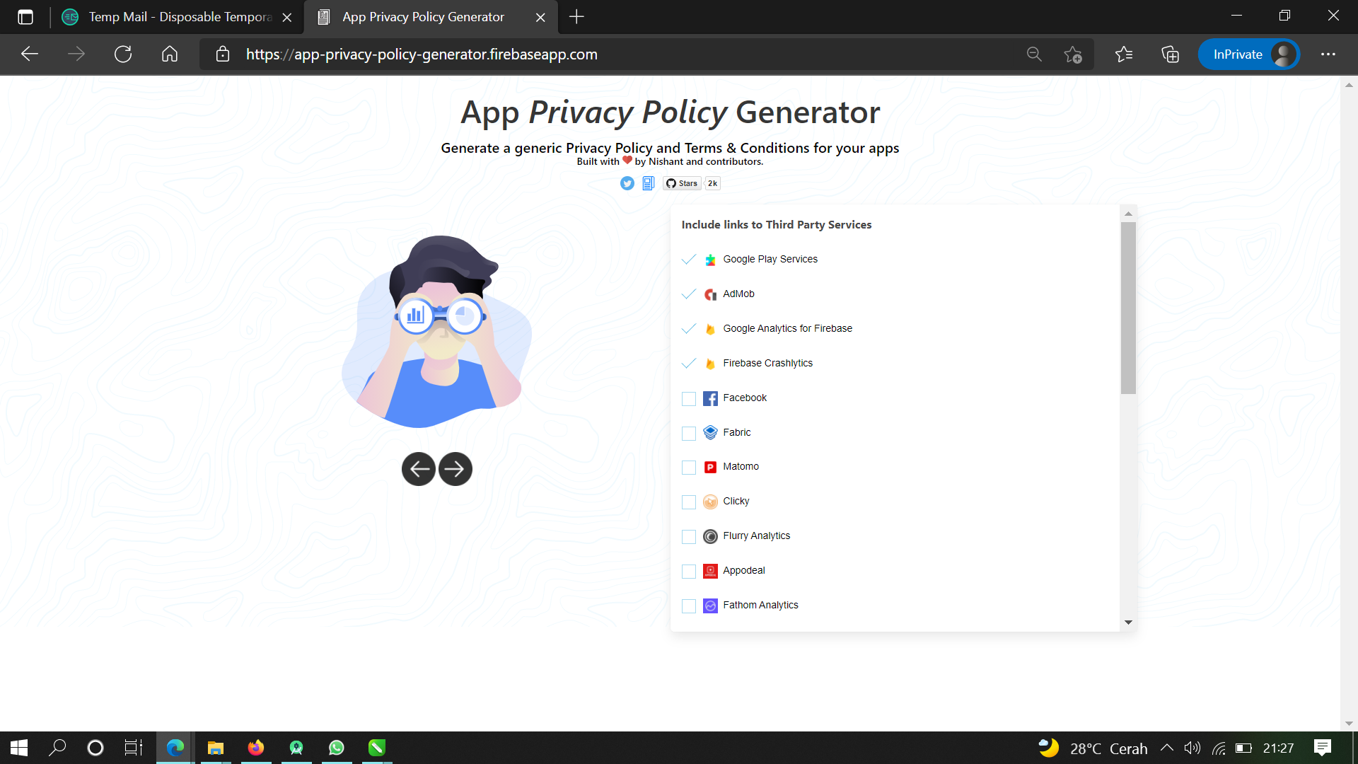 Cara Daftar Privacy Policy