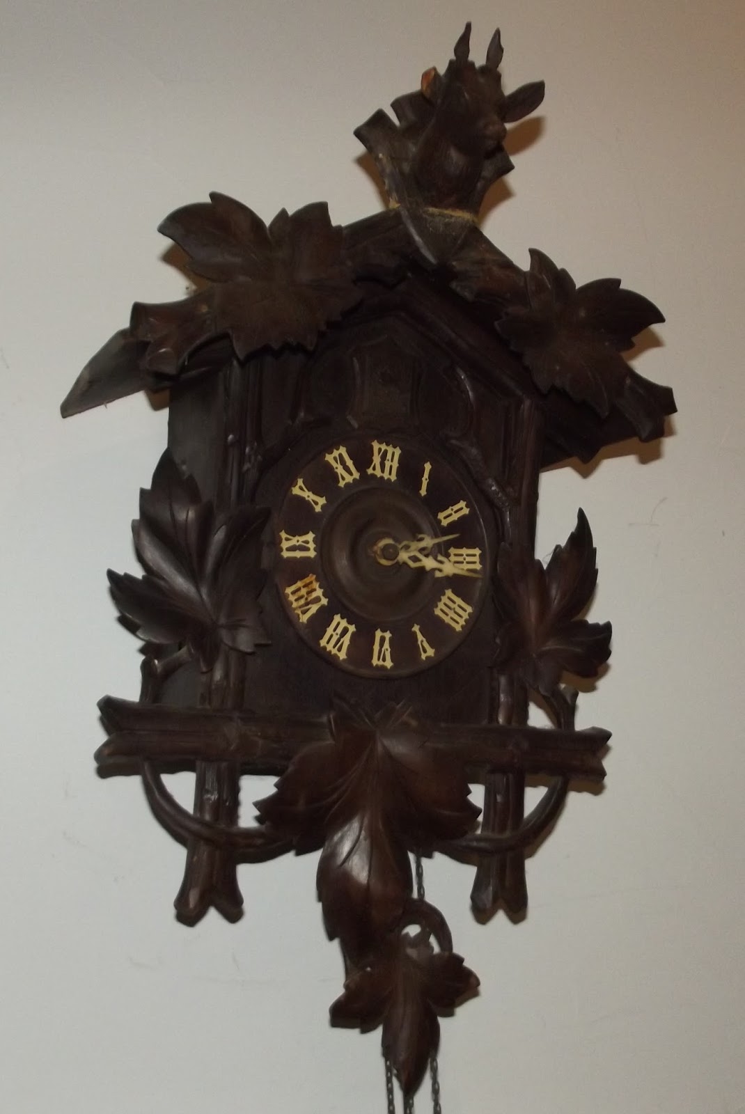 antique Cuckoo Clock XIth BIG Black Forest swiss german pendulum