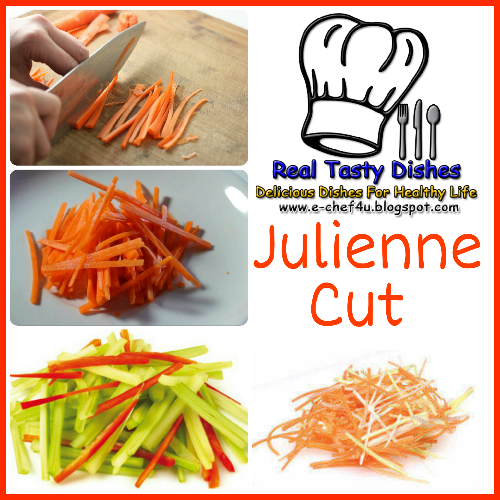 Different Types Of Vegetable Cuts Used In Kitchen By Chef