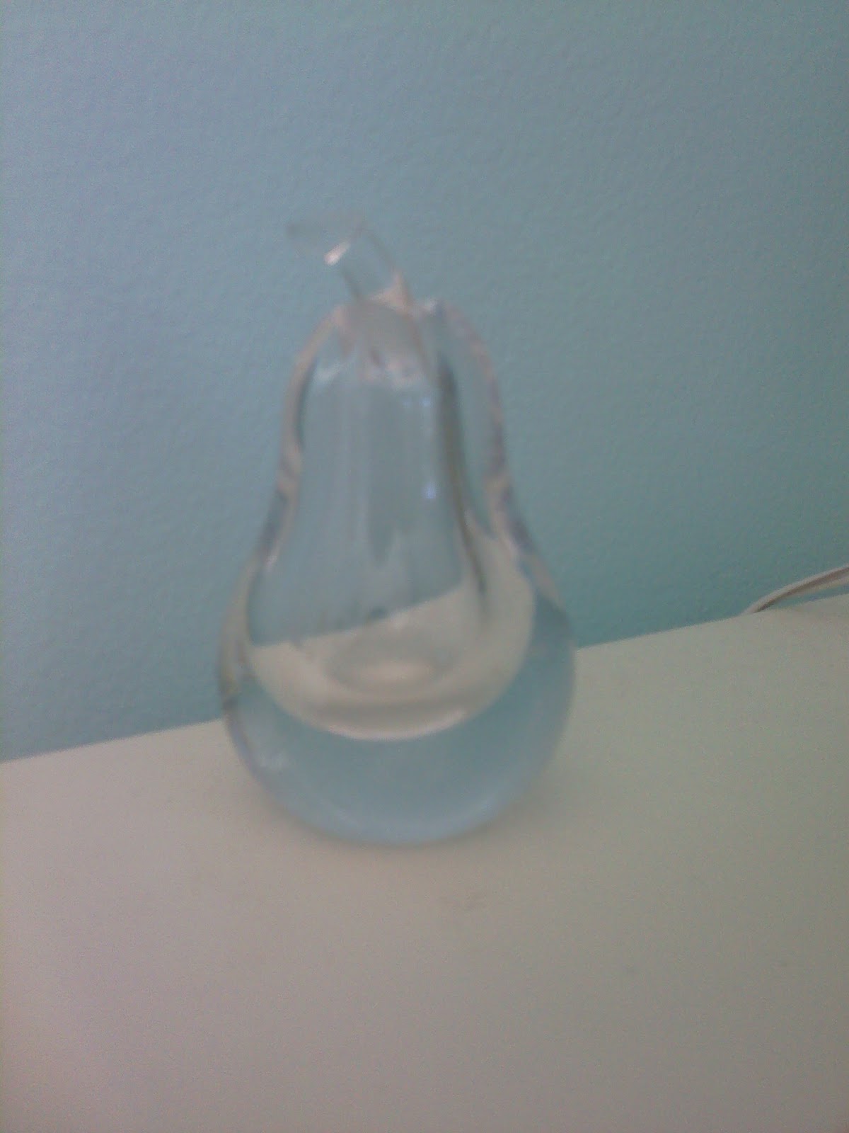 Antique Treasures Kosta Glass Pear Shaped Perfume Bottle