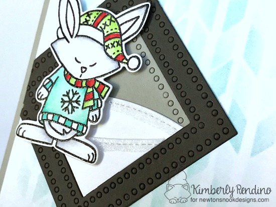 holiday card by Kimberly Rendino | Newton's Nook | sweater weather | bunny | Christmas | papercraft | cardmaking | handmade card