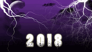 Gambar Ucapan Selamat Tahun Baru 2018 Animasi Bergerak Petir Gif 