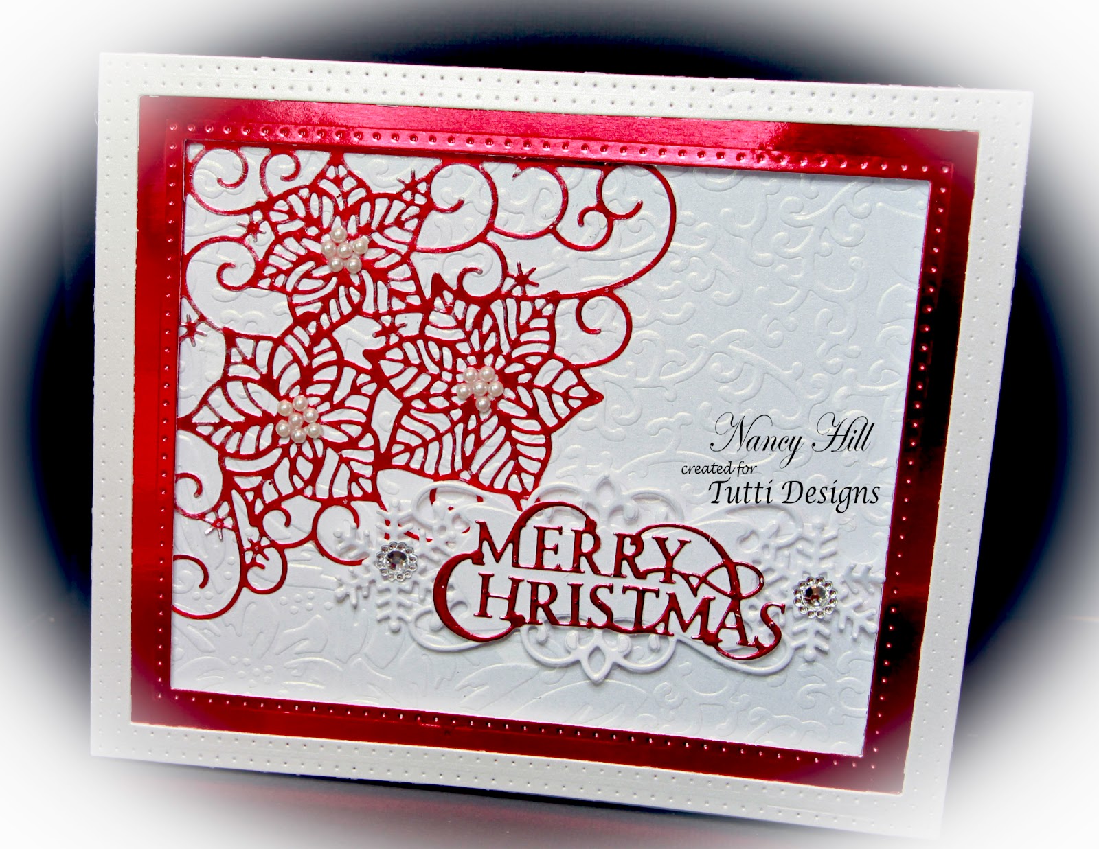 tutti designs christmas poinsettia card
