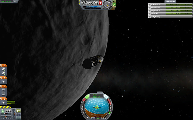 kerbal space program Rocket in front of the Mun