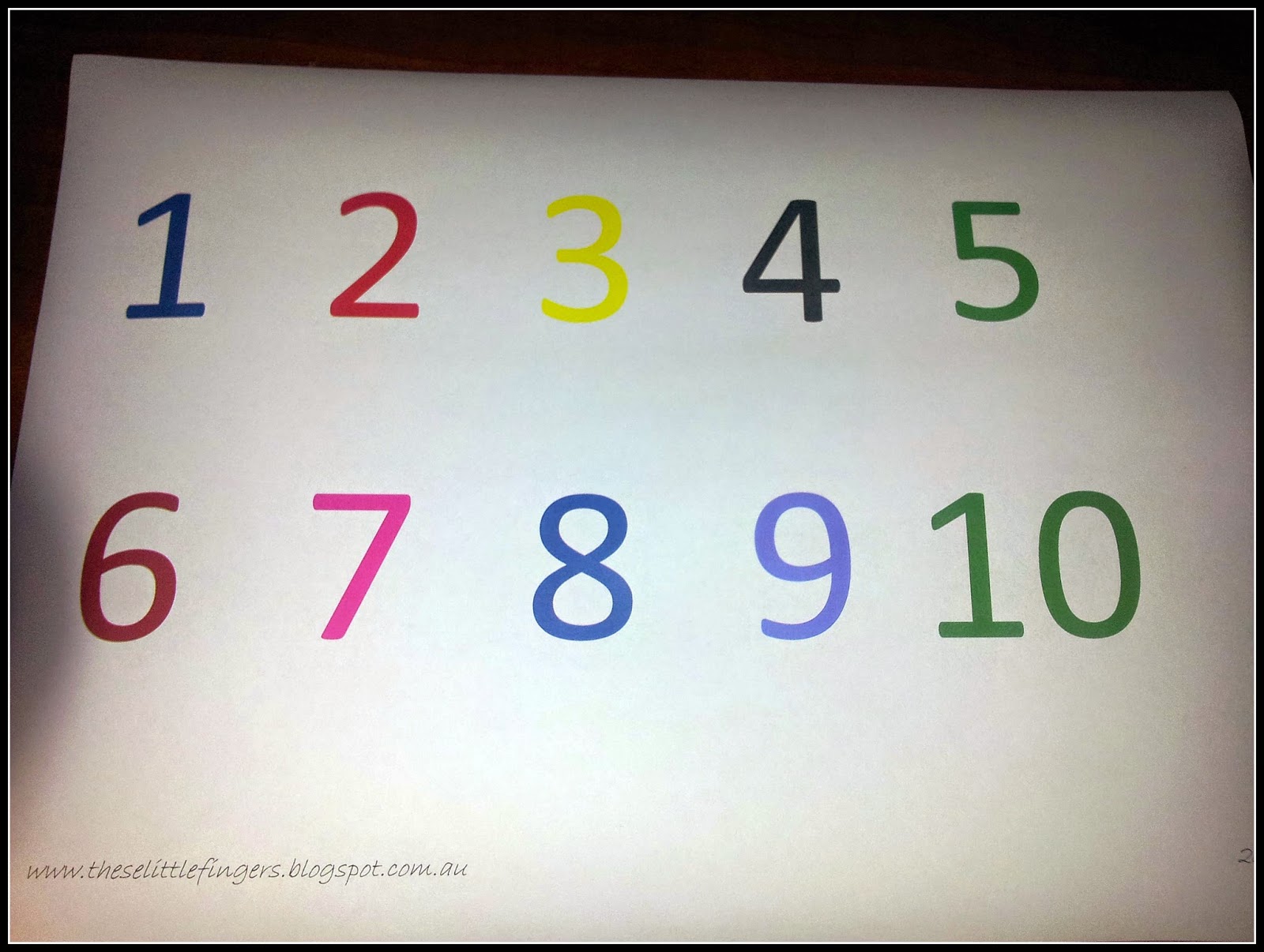 Number Chart 1-10