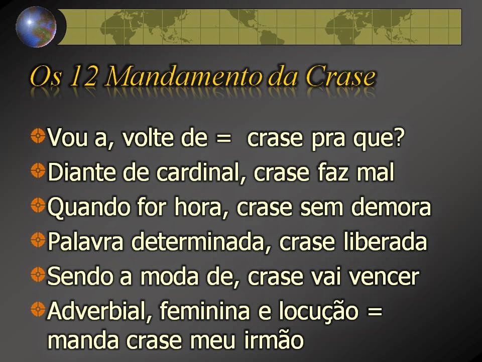 Janeiro A Dezembro Tem Crase - FDPLEARN