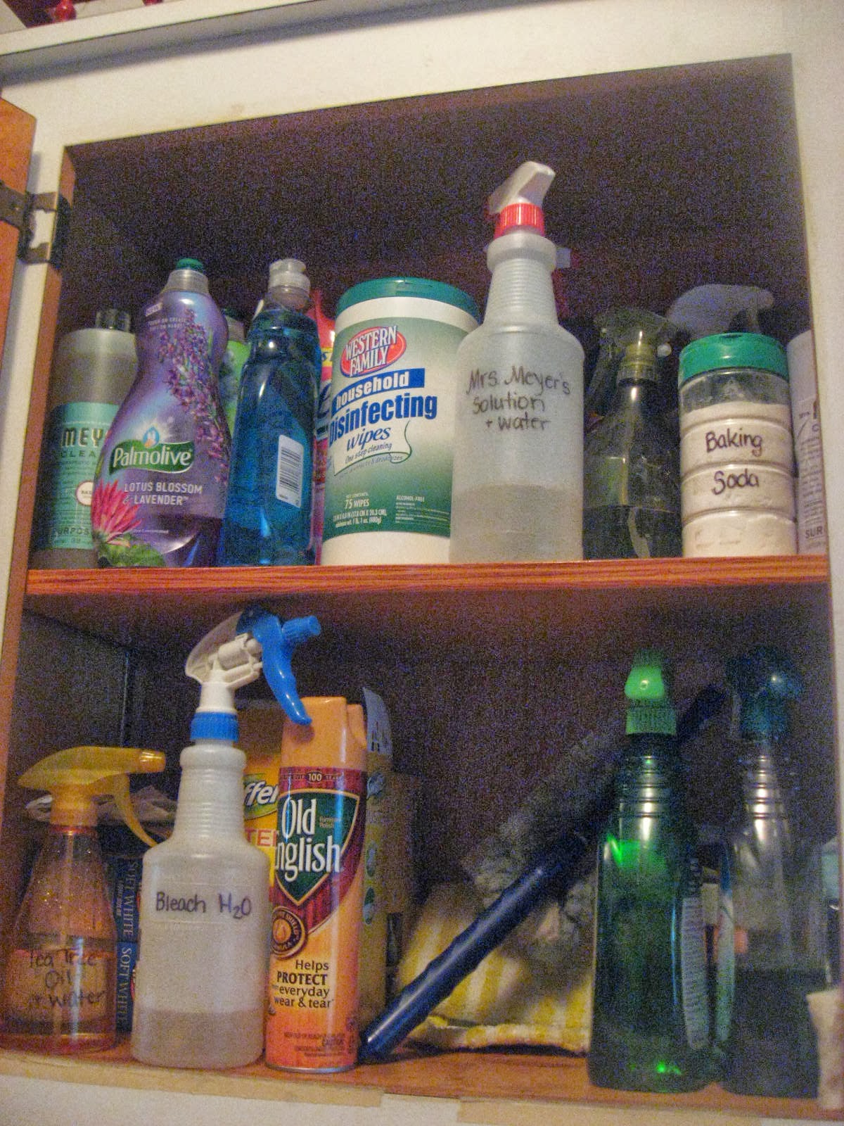 Simply Organized Homemaking Cleaning out the Cleaning Cupboard