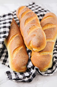 These homemade classic baguettes have the perfect crisp exterior and soft inside. They taste just like they came from a fancy bakery!
