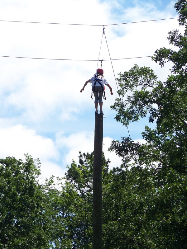 Summers of Pathways Rockwall, Power Pole, Zipline, and the High Ropes