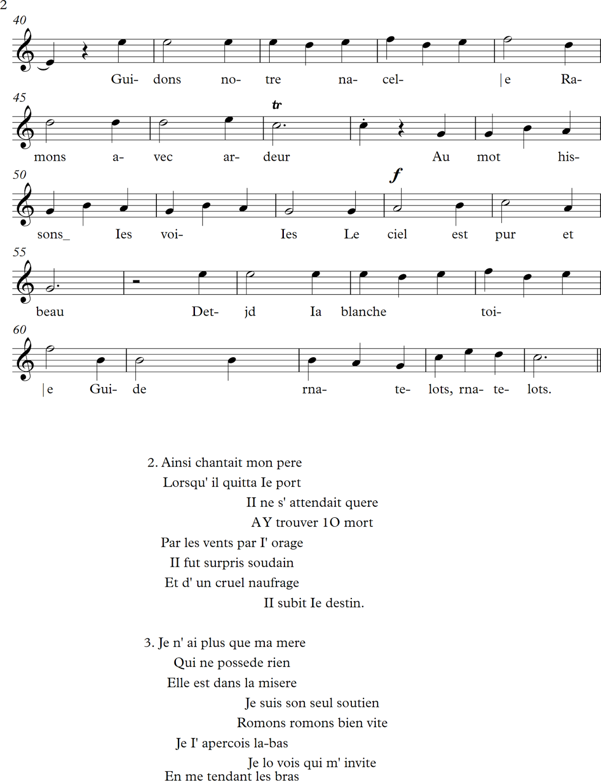 Descubriendo la Música. Partituras para Flauta Dulce o de Pico. Partons la Mer est Belle Descubriendo la Música. Partituras para Flauta Dulce o de Pico. Partons la Mer est Belle