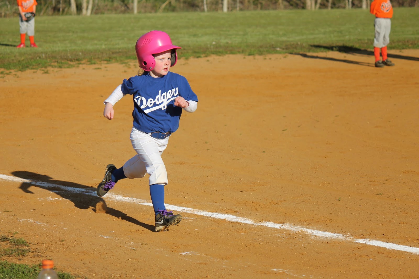 Baseballs and Bows Tee Ball Girl