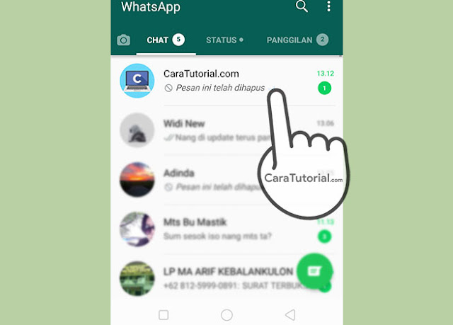 Cara Menghapus Pesan WhatsApp