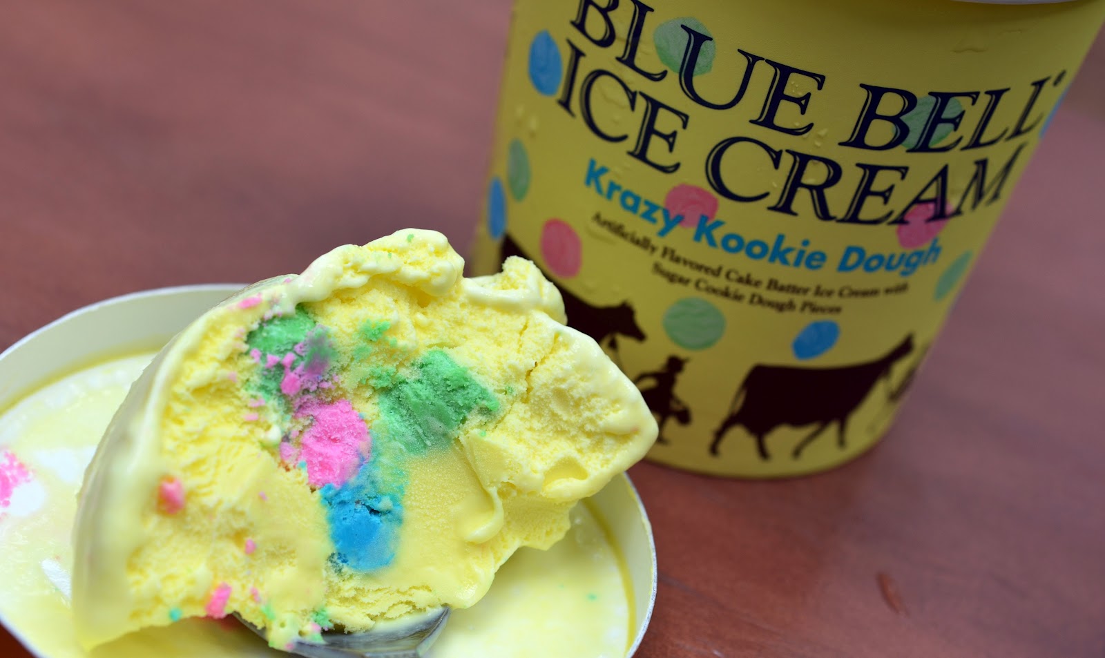 food and ice cream recipes REVIEW Blue Bell Krazy Kookie Dough