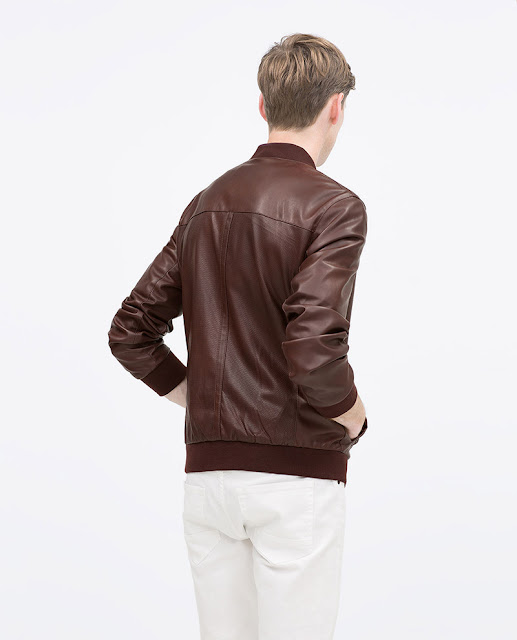 Áo khoác da nam Zara Faux Leather Bomber Jacket Áo khoác nam Zara Faux Leather Bomber Jacket
