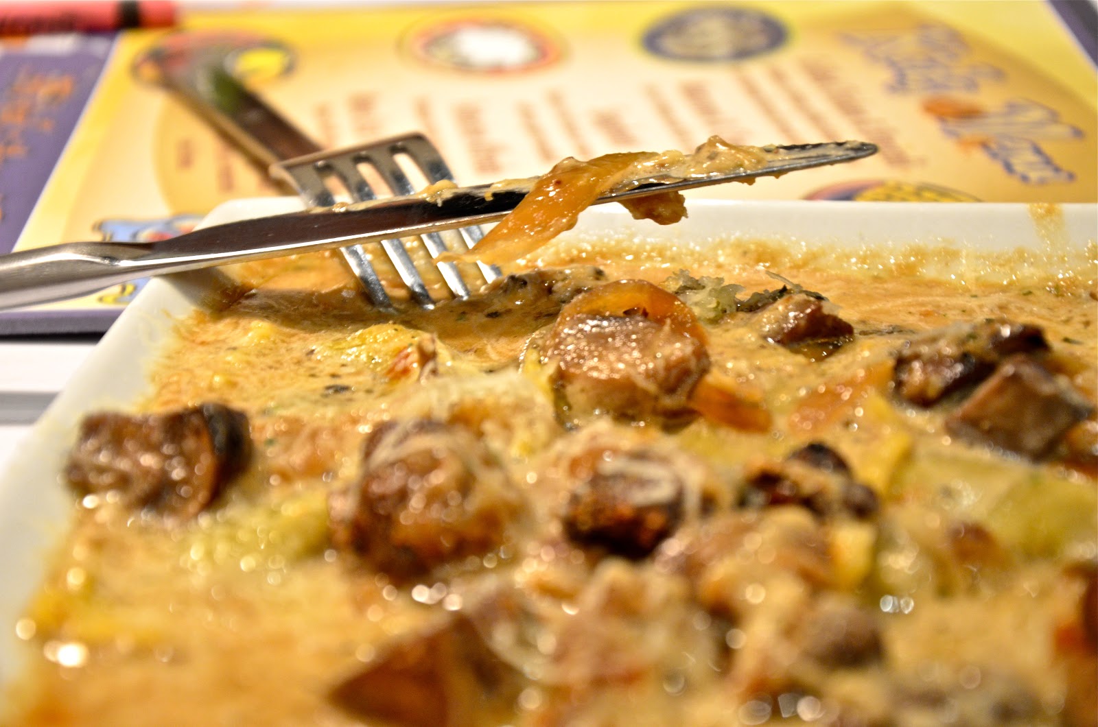 Living to EAT Mushroom Ravioli Dhs 59, Romano's Macaroni Grill DFC