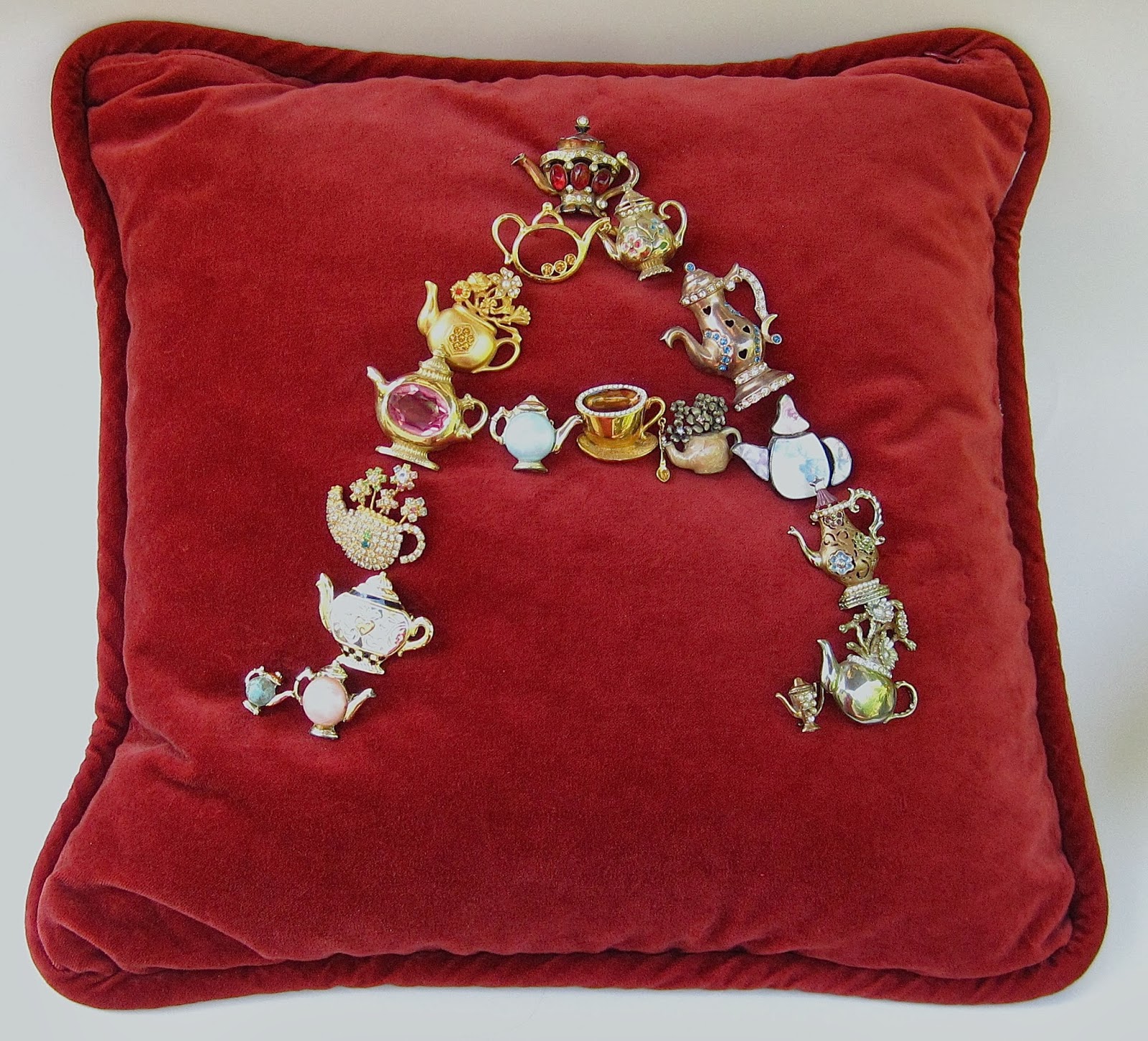 Tea With Friends A new way to display vintage pins