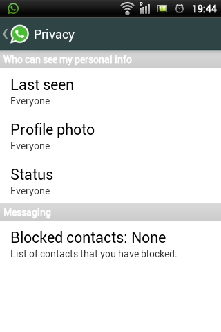 Menyembunyikan Last Seen Foto Profil dan Status WhatsApp