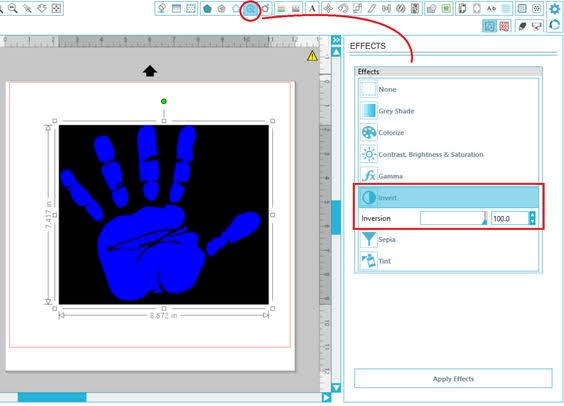 how to trace in silhouette studio, silhouette studio trace, how to trace in silhouette, inversion tracing, invert effect