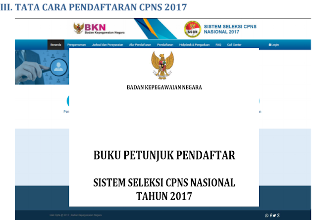 Buku Petunjuk Pendaftaran CPNS 2017 Sistem Seleksi Nasional