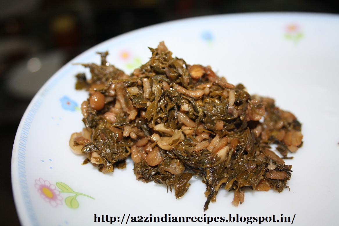 All Marathi Recipes Dill Leaves and Pumpkin Leaves Bhaji / Shepu