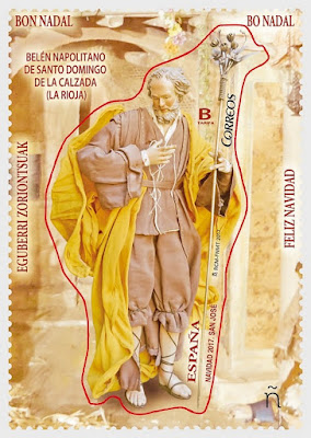 Filatelia - Navidad 2017 - España- Belén Napolitano de la Catedral de Santo Domingo de la Calzada - San José Filatelia - Navidad 2017 - España- Belén Napolitano de la Catedral de Santo Domingo de la Calzada - San José