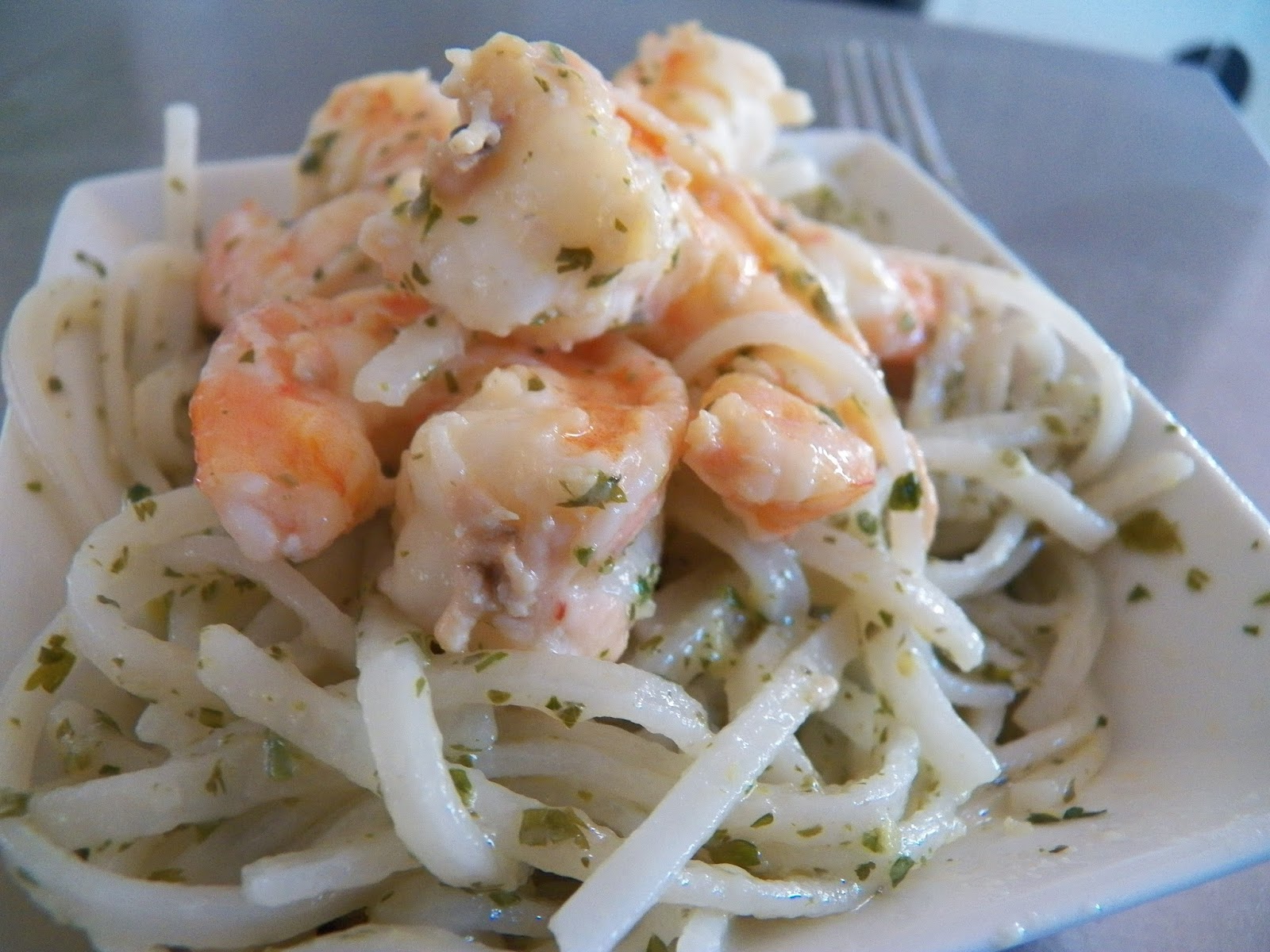 Shrimp Piccata with Rice Noodles Sid's Sea Palm Cooking