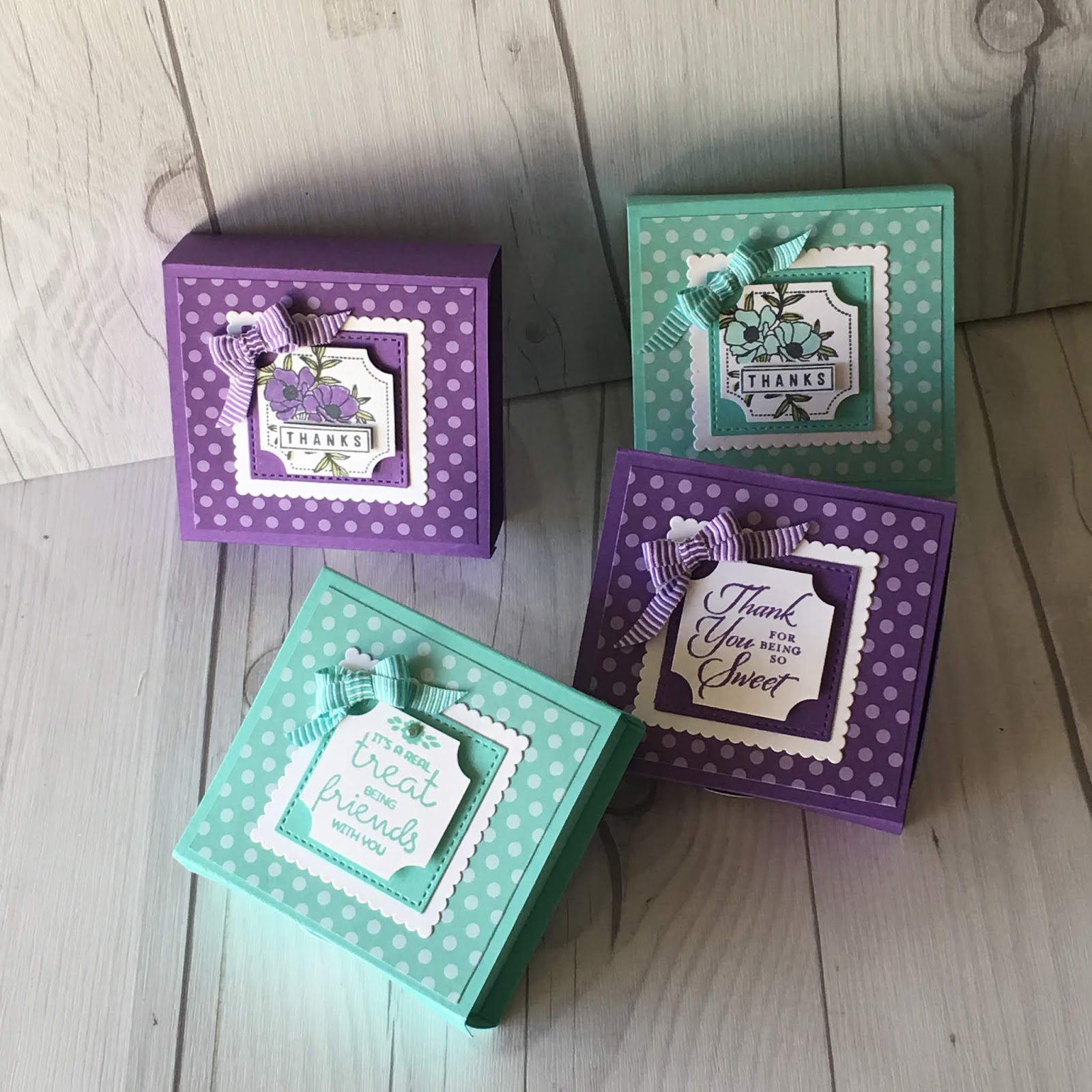 Stampin' Up! Darling Label Punch Box and coordinating Treat TIme